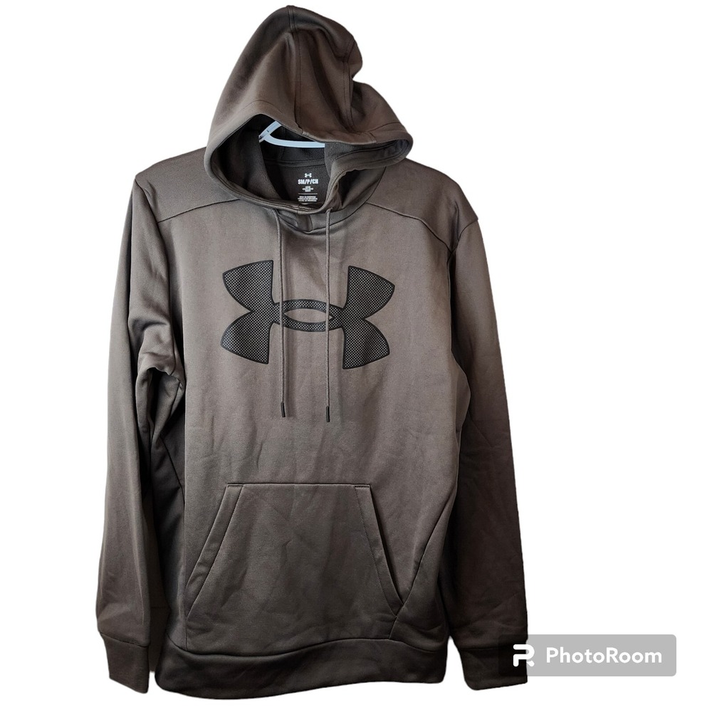 Under Armour Men Small Armour Fleece Hoodie Logo Pullover Hooded Sweatshirt NWOT